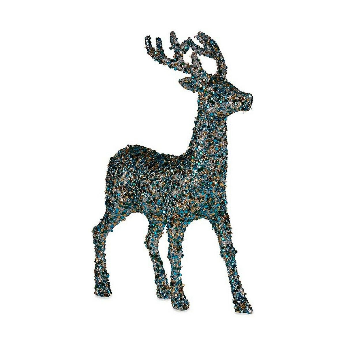 Christmas Reindeer Blue Golden Reindeer 15 x 45 x 30 cm