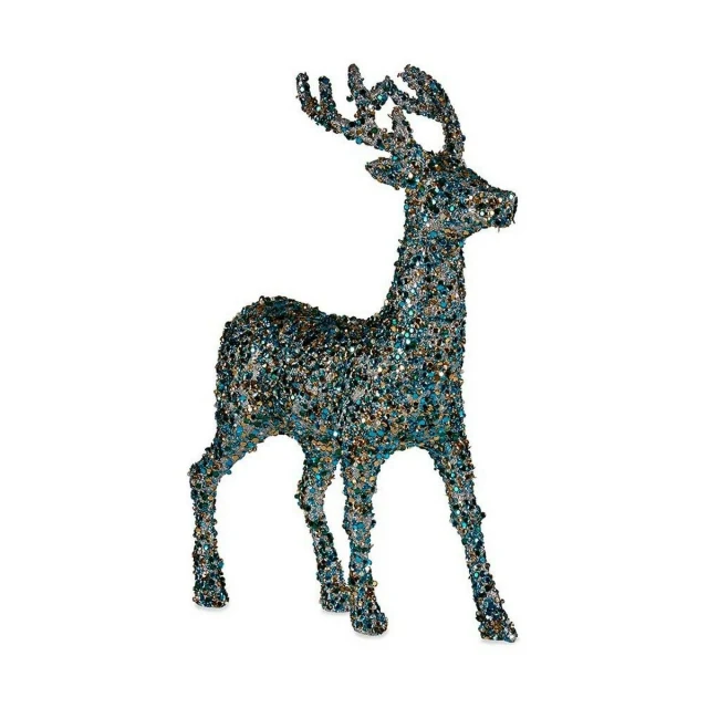 Christmas Reindeer Blue Golden Reindeer 15 x 45 x 30 cm