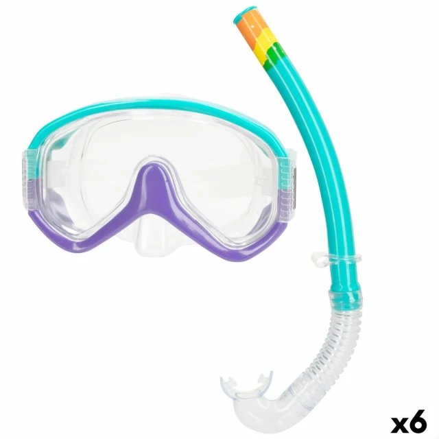 Snorkel Goggles and Tube Turquoise (6 Units)