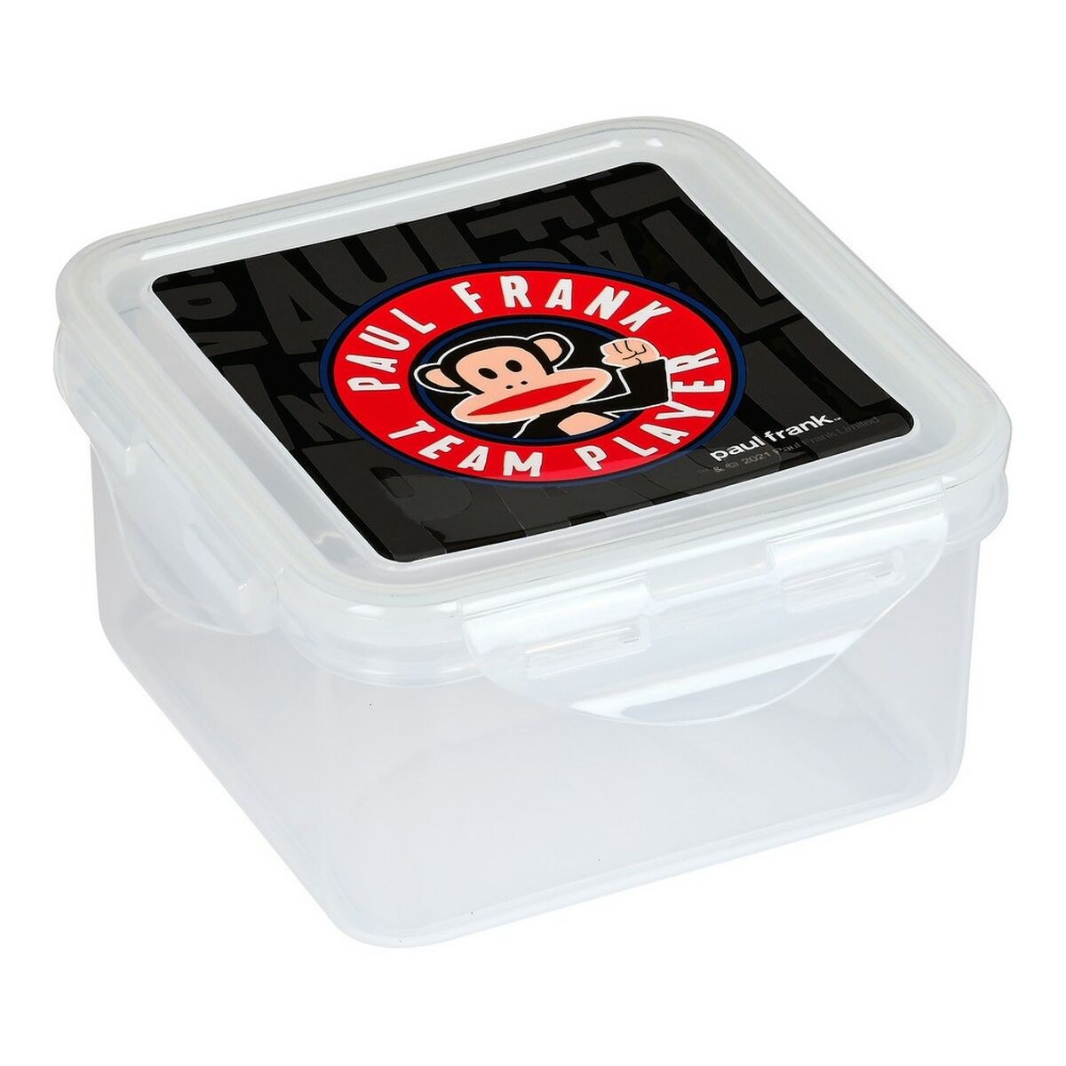 Lunch box Team player Polyurethane Black (13 x 7.5 x 13 cm)