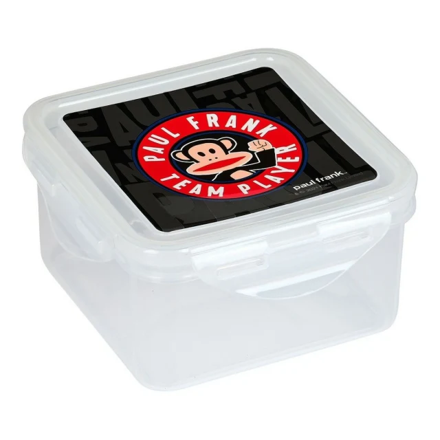 Lunch box Team player Polyurethane Black (13 x 7.5 x 13 cm)