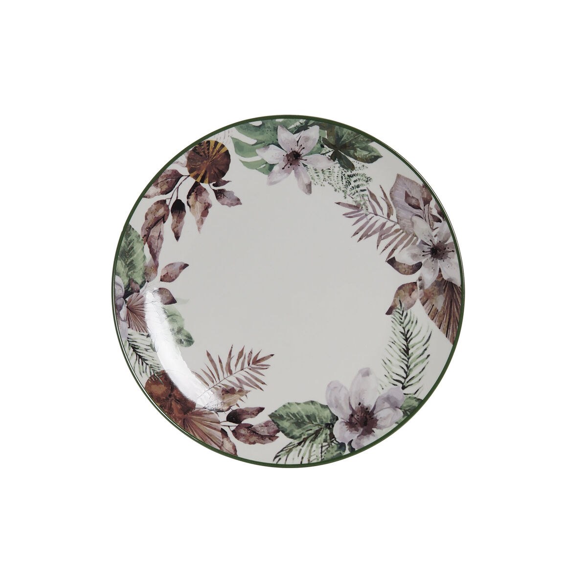 Flat plate Flowers Porcelain (27 x 27 x 2 cm)