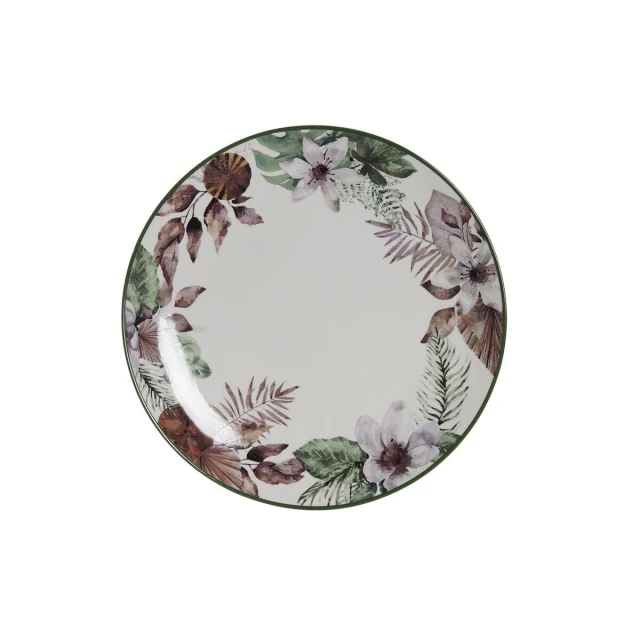 Flat plate Flowers Porcelain (27 x 27 x 2 cm)