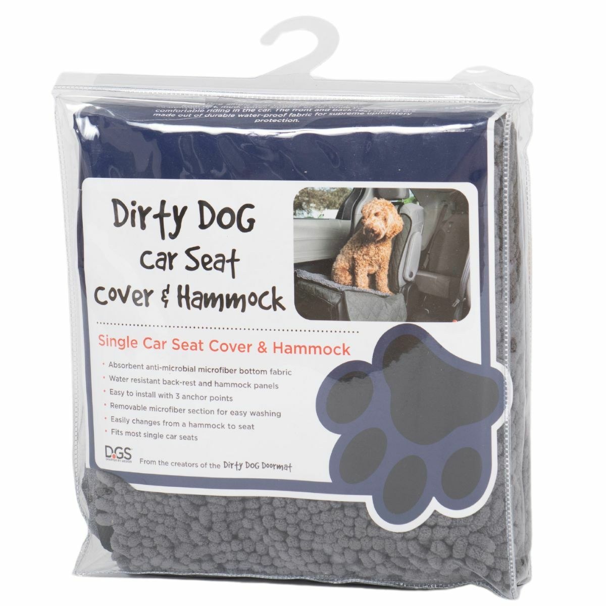 Individual Protective Car Seat Cover for Pets 112 x 89 cm Grey Plastic