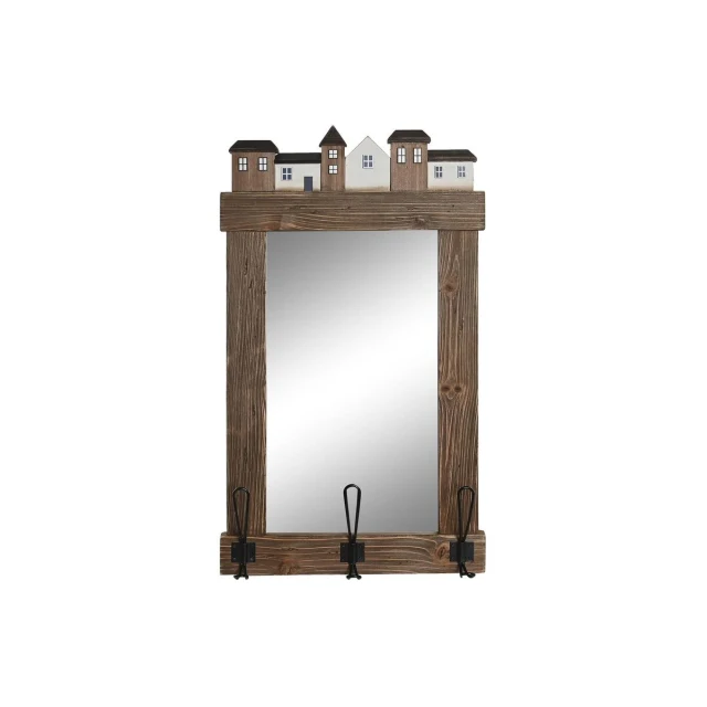 Wall mirror Brown Aged finish 40 x 9 x 68 cm