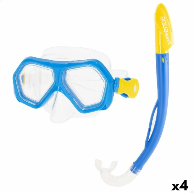 Snorkel Goggles and Tube for Children Blue (4 Units)