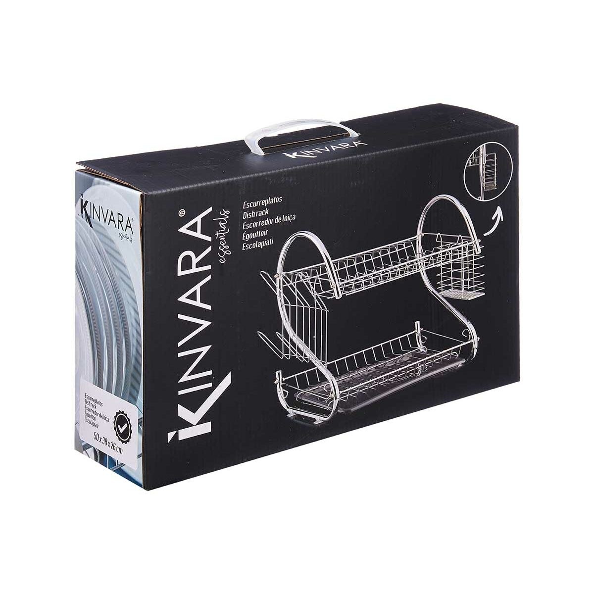 Draining Rack for Kitchen Sink White 45,5 x 24,5 x 37,5 cm 40 x 11,5 x 26,5 cm