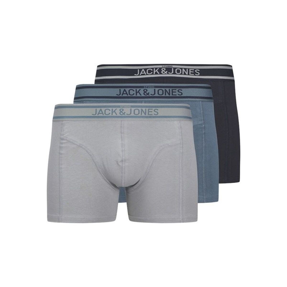 Men's Boxer Shorts Jacjohn Solid 3 Pack Grey 3 Pieces