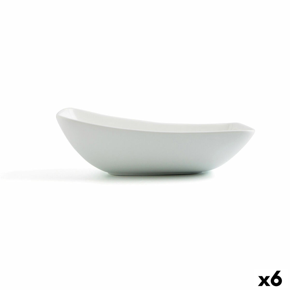 Snack Bowl Vital Rectangular White Ceramic Rectangular (6 Units)