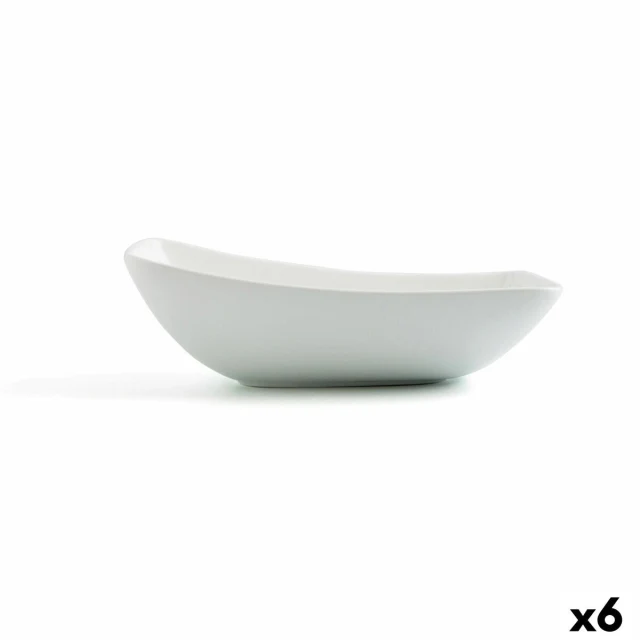 Snack Bowl Vital Rectangular White Ceramic Rectangular (6 Units)