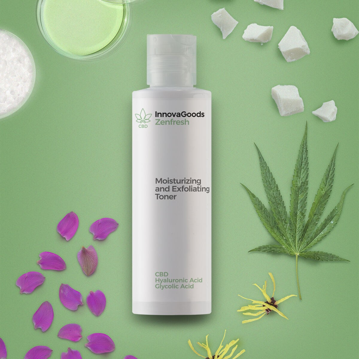 Electric Facial Sauna Pack, CBD Zenpure Facial Cleansing Gel 200 ml & CBD Zenfresh Facial Toner 150 ml