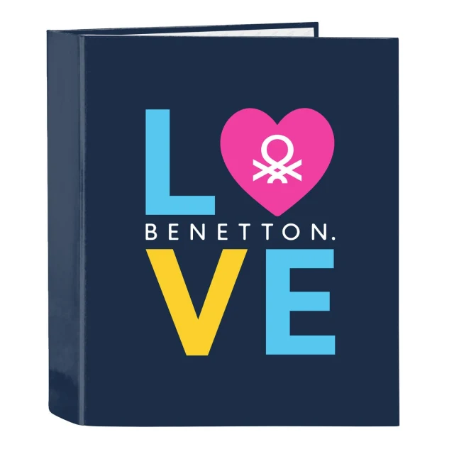 Ring binder Love Navy Blue A4 (27 x 33 x 6 cm)