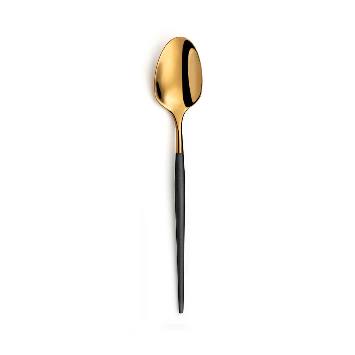 Set of Spoons Soprano Black Golden Metal Stainless steel 12 Units
