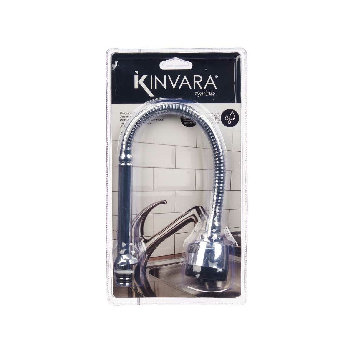 Kitchen Tap Black Silver Rubber Metal Plastic Extendable Multifunction (12 Units)