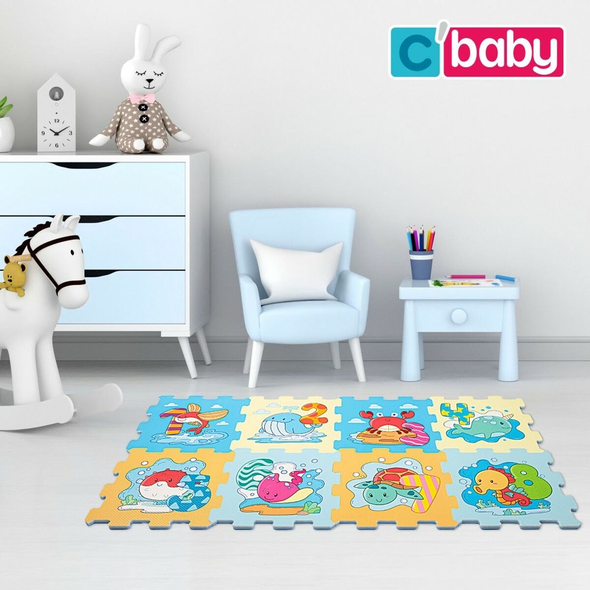 Play mat Navy EVA 8 Pieces (4 Units)