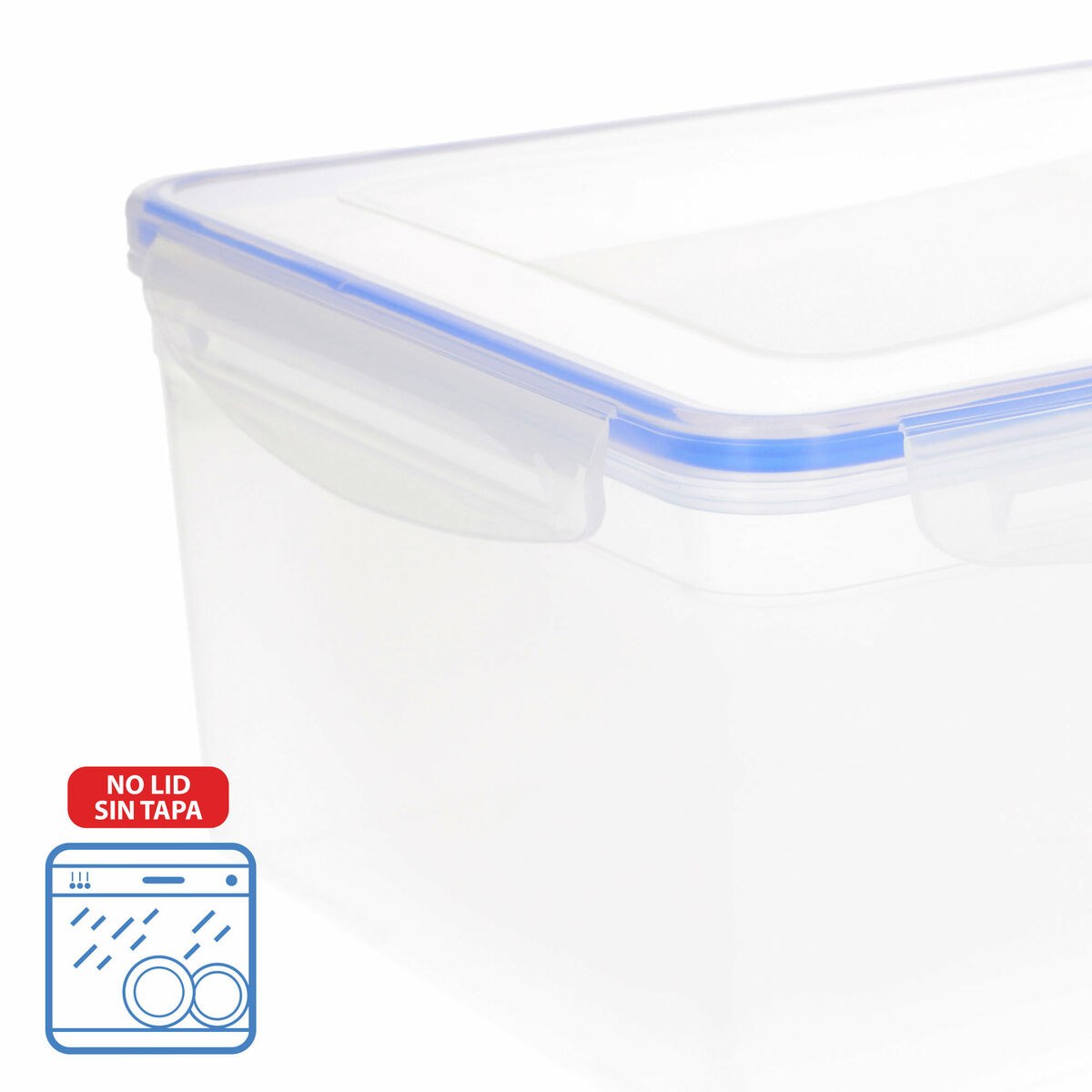 Set of Stackable Hermetically-sealed Kitchen Containers 27 x 12 x 20 cm 6 Units