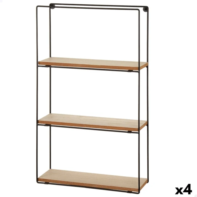 Shelves Iron MDF Wood 30 x 50 x 10 cm (4 Units)