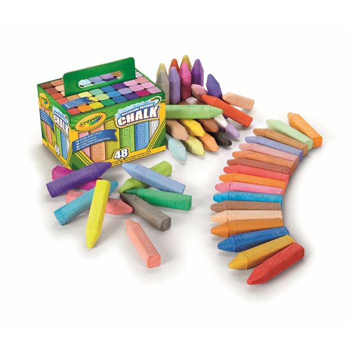 Floor chalks Maxi Multicolour Washable 48 Pieces 17 x 13 x 12 cm