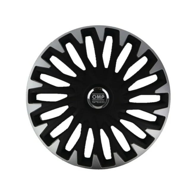 Hubcap OMPS07021412 Black Silver 14" (Refurbished C)
