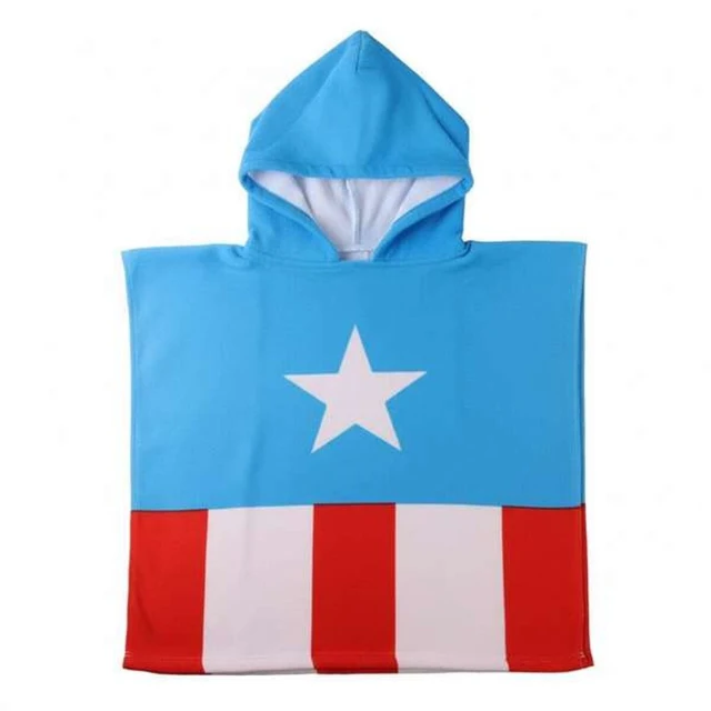 Poncho-Towel with Hood Blue 55 x 77 cm