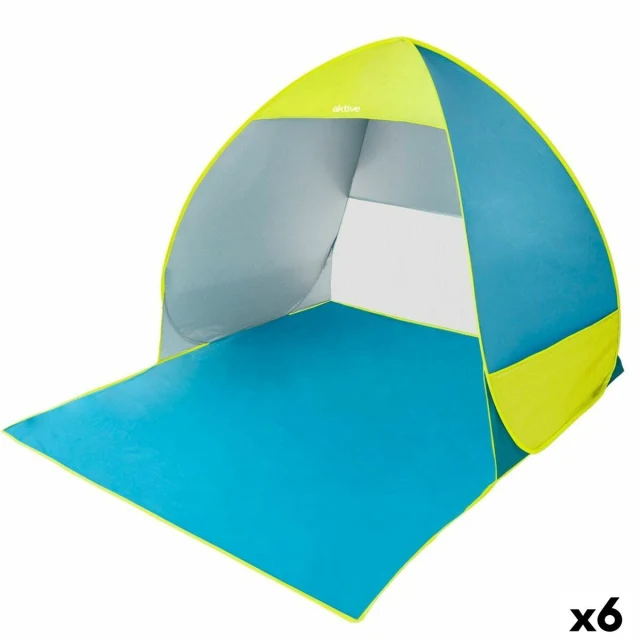 Beach Windscreen 160 x 110 x 140 cm Blue Green (6 Units)