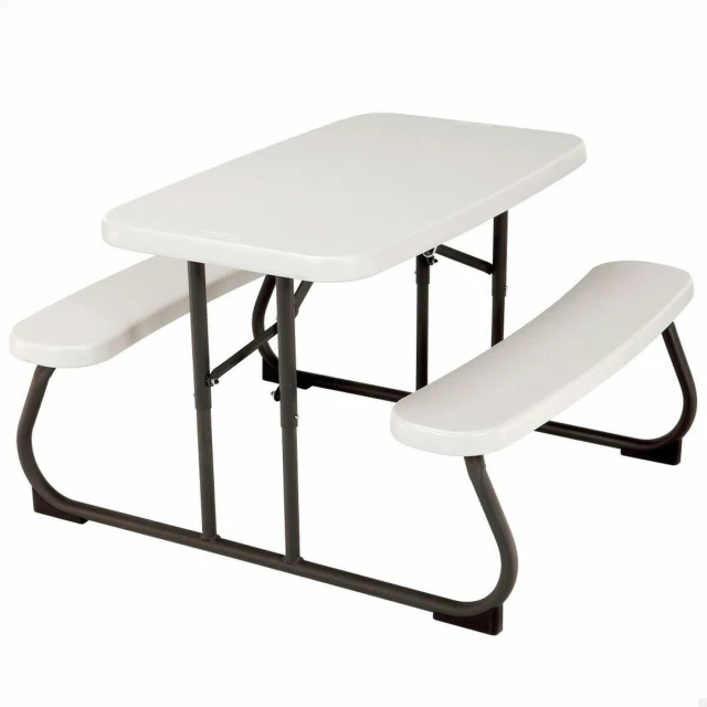 Picnic table Foldable Cream Steel 82,5 x 90 x 53,5 cm