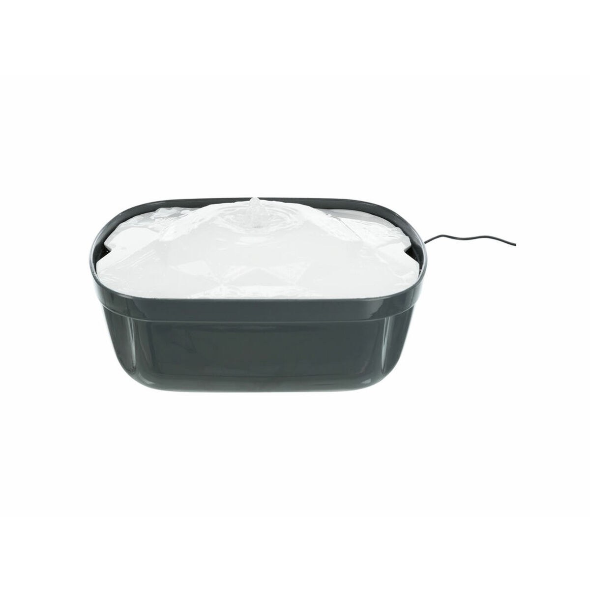 Pet Water Fountain Polygon White Grey Silicone Melamin 2,5 L 28 x 11 x 22 cm