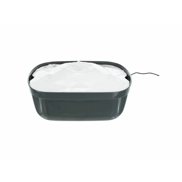 Pet Water Fountain Polygon White Grey Silicone Melamin 2,5 L 28 x 11 x 22 cm