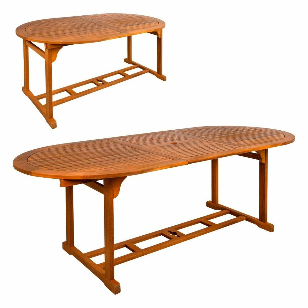 Expandable table Acacia Extendable Oval 200 x 100 x 74 cm