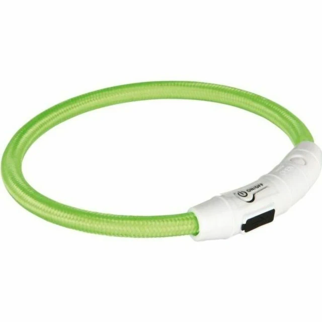 LED Collar for Pets Flash USB Green