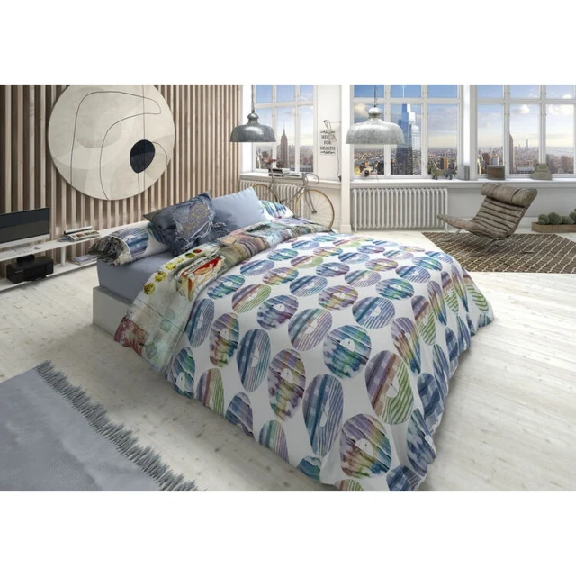 Duvet cover set MEGANO P. Blue Double 2 Pieces