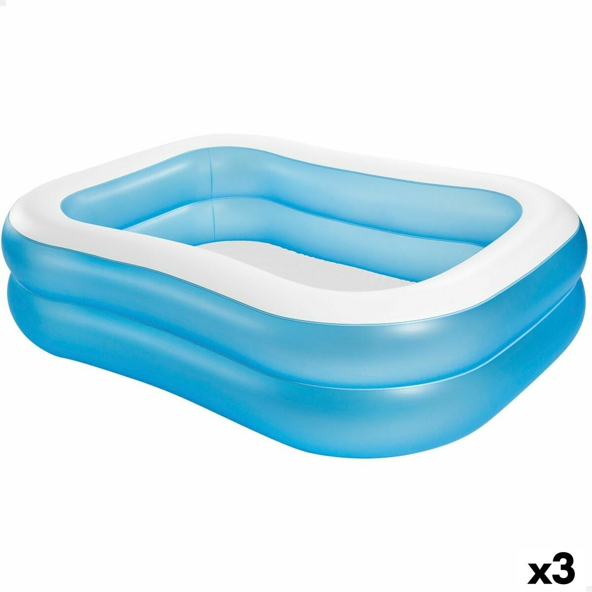 Inflatable pool Blue White Blue/White 540 L 203 x 48 x 152 cm (3 Units)