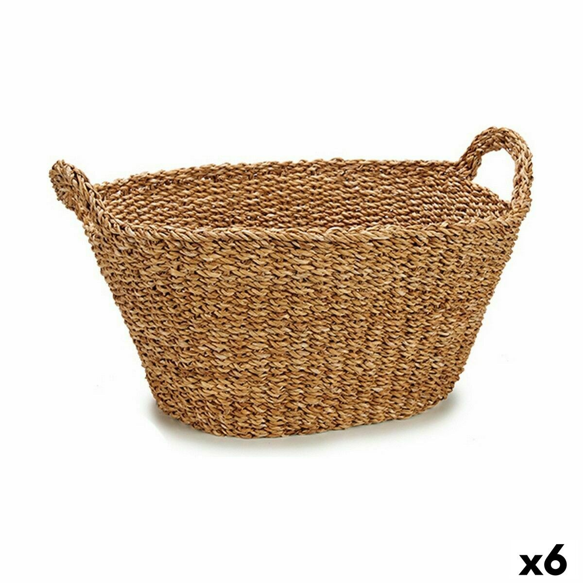Basket Brown Marine algae 50 L With handles (6 Units)