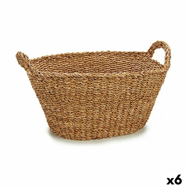 Basket Brown Marine algae 50 L With handles (6 Units)
