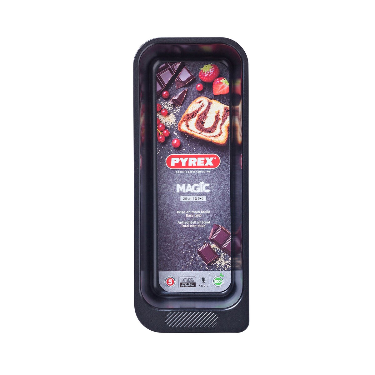 Oven Mould Magic Rectangular Black Ø 26 cm (6 Units)