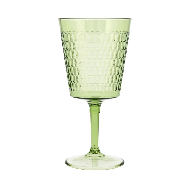 Wine glass Viba Green Plastic 420 ml (12 Units) (Pack 12x)