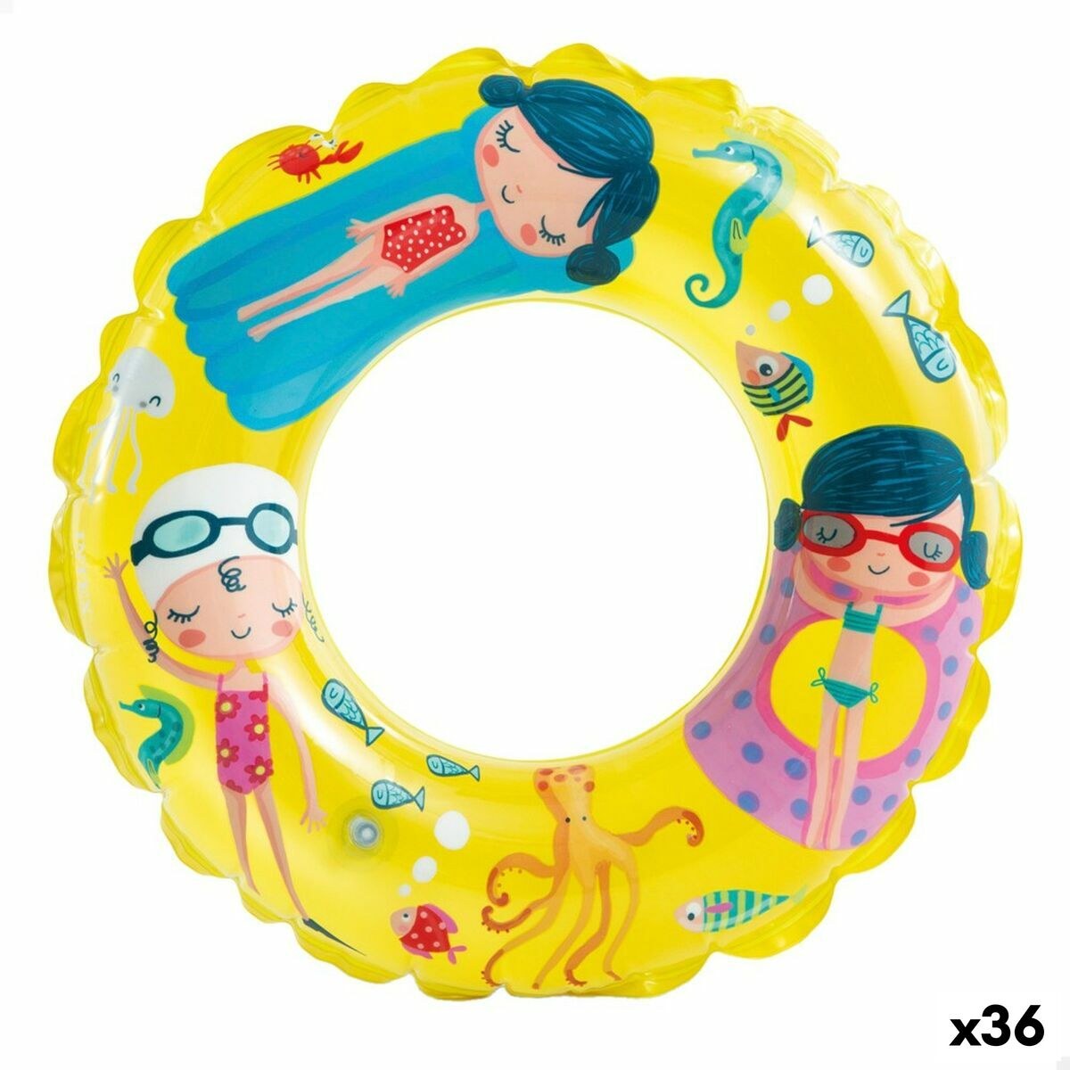 Inflatable Floating Doughnut Ø 61 cm (36 Units)
