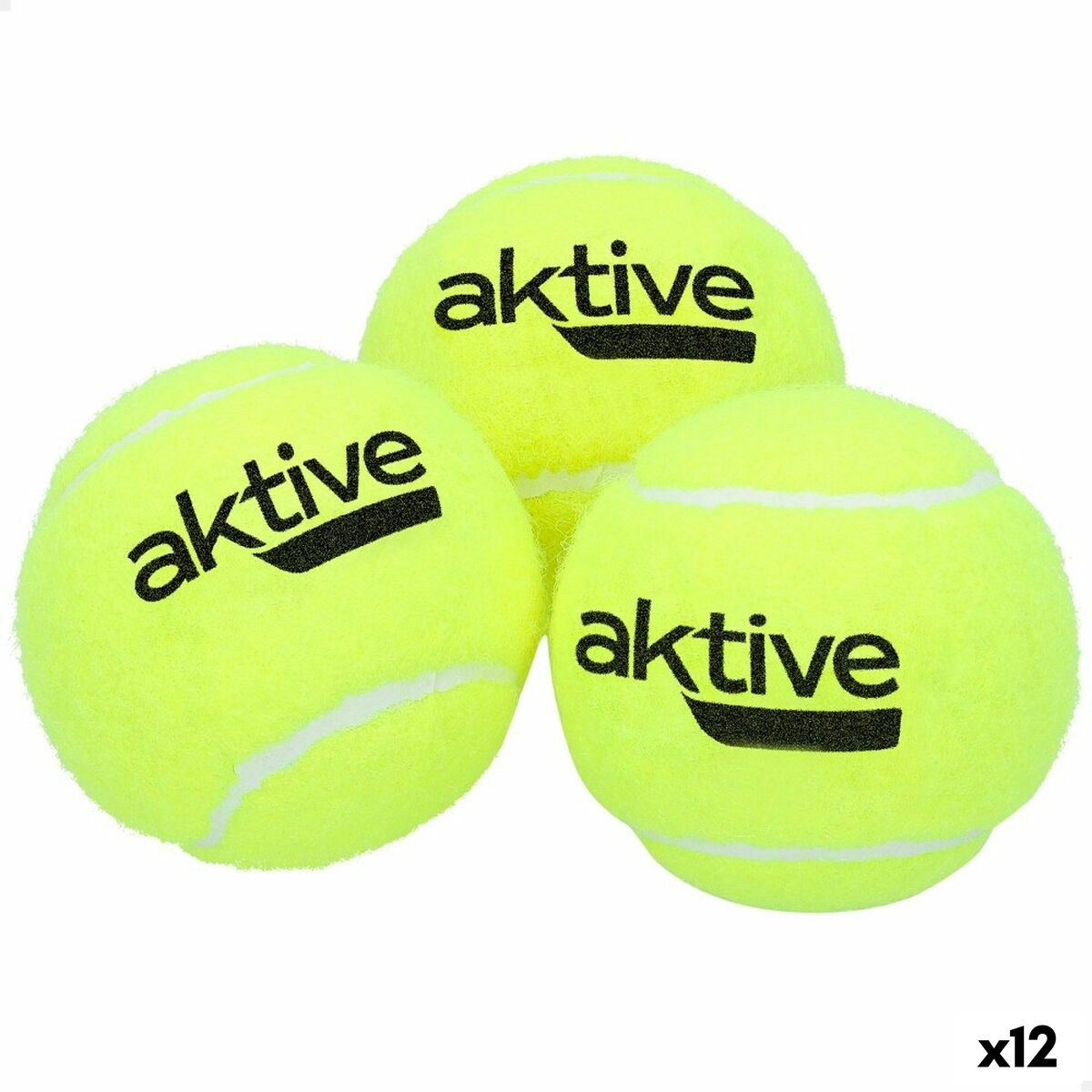 Tennis Balls 3 Pieces Yellow 12 Units