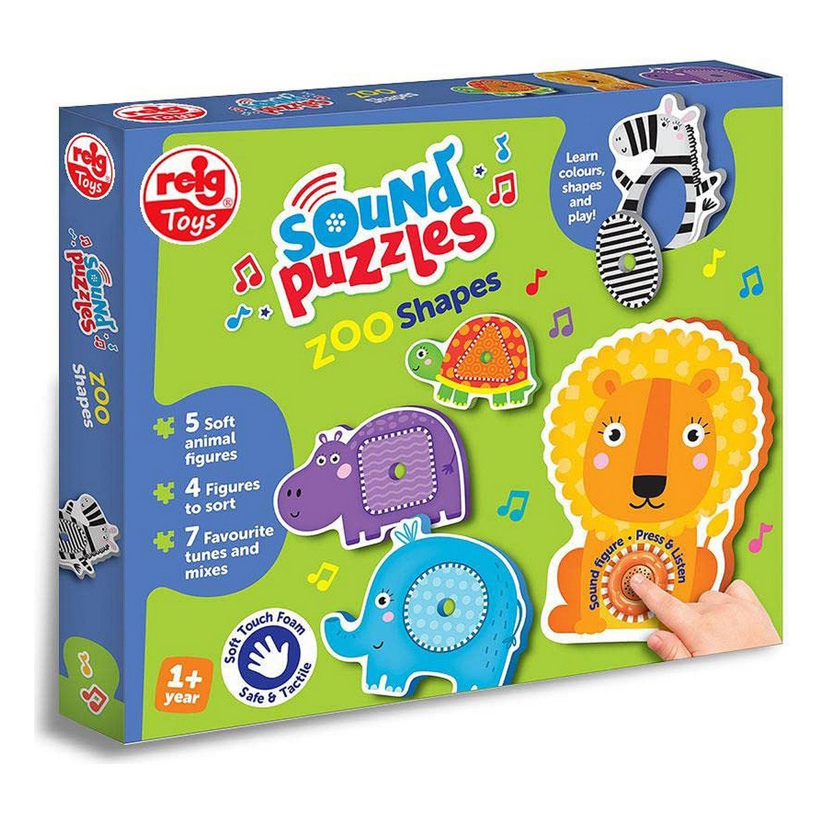 Child's Puzzle Zoo Shapes animals Musical Farm