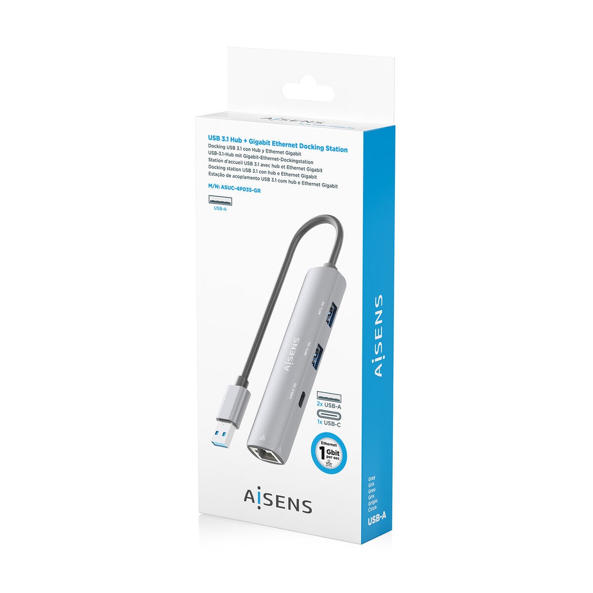 USB Hub ASUC-4P035-GR Grey