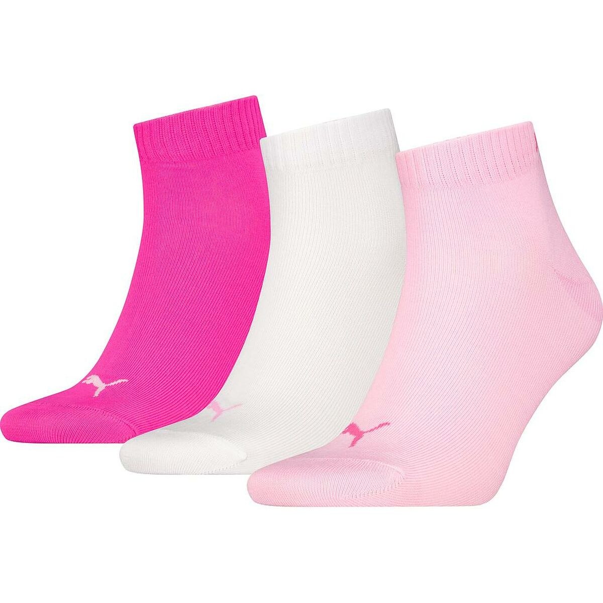 Sock pack QUARTER PLAIN 3P 701230337 442 Pink 3 Pieces
