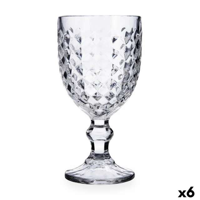 Wineglass Diamond Urban Transparent Glass 340 ml (6 Units)