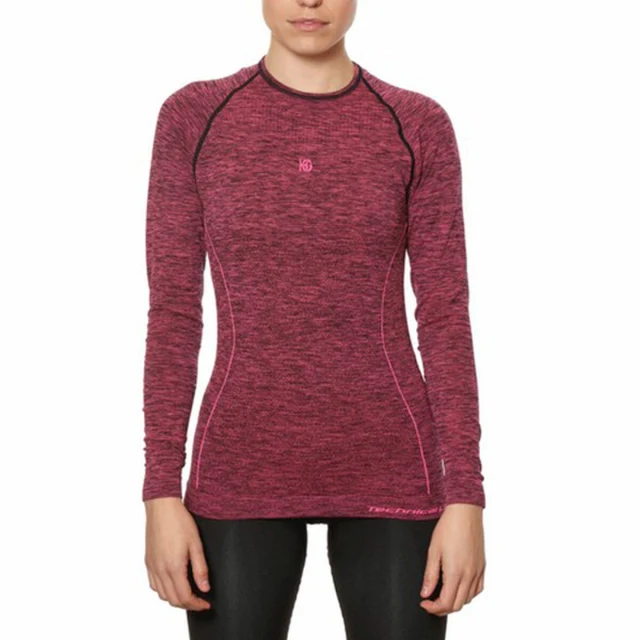 Women’s Thermal T-shirt Hg-8052 Black Magenta
