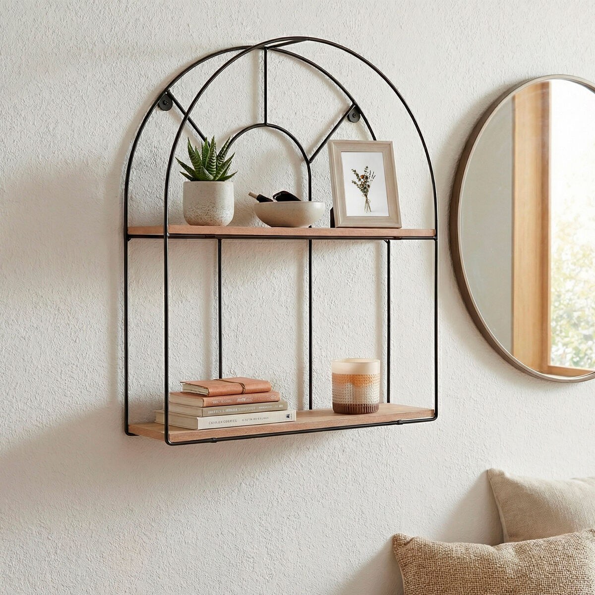 Shelves Iron MDF Wood 35 X 45 X 10 CM (6 Units)