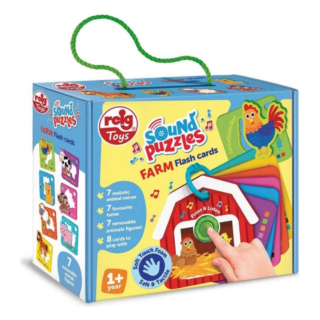 Child's Puzzle Flash Cards animals Farm