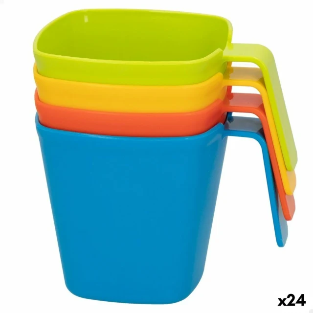 Set of Mugs Multicolour 390 ml Picnic 24 Units 4 Pieces