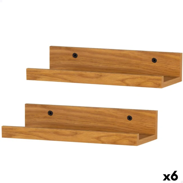 Shelves MDF Wood 25 X 5 X 10 CM (6 Units)