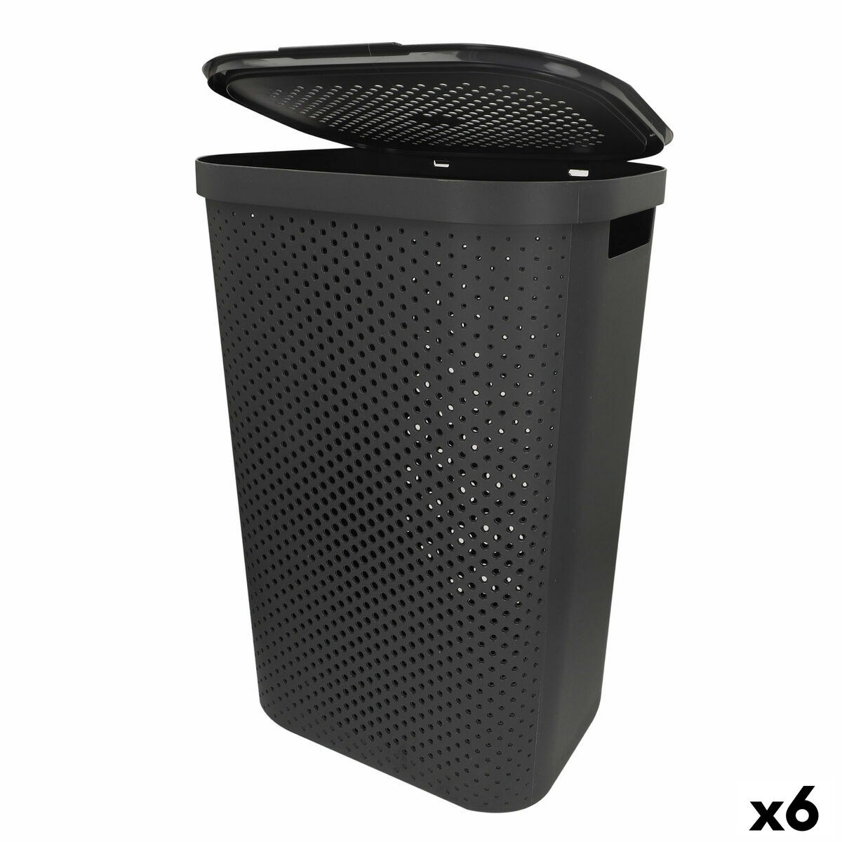 Laundry basket INFINITY Grey Plastic 60 L 44 x 60 x 35 cm (6 Units)