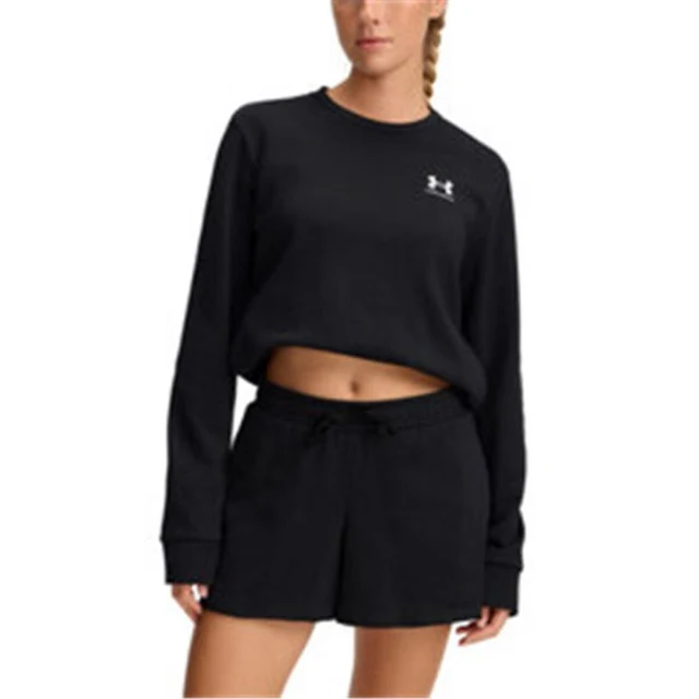 Women’s Sweatshirt without Hood Rival Terry Crew Black
