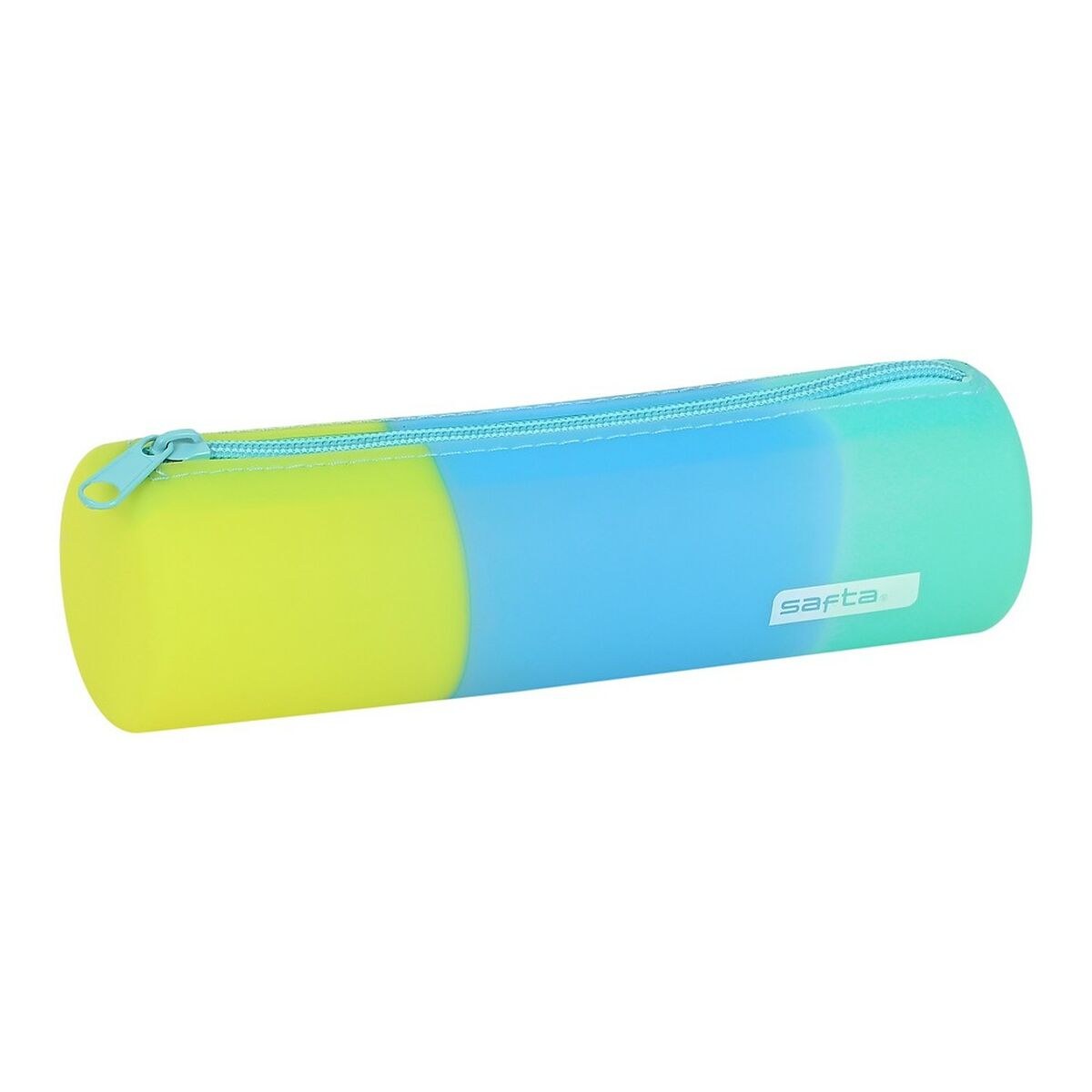 Cylindrical School Case Blue Green Yellow (20 x 5 x 5 cm)